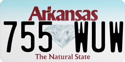 AR license plate 755WUW