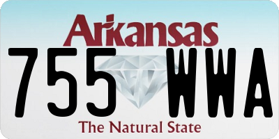 AR license plate 755WWA