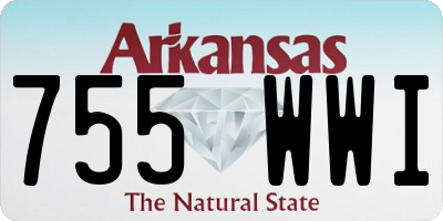 AR license plate 755WWI