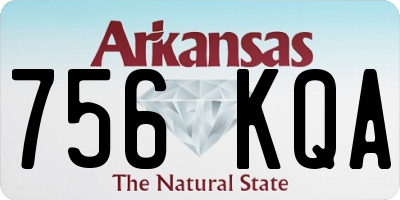 AR license plate 756KQA