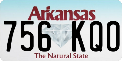 AR license plate 756KQO