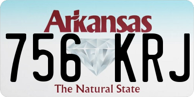 AR license plate 756KRJ