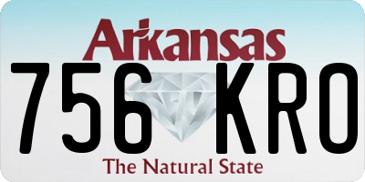AR license plate 756KRO