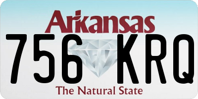 AR license plate 756KRQ