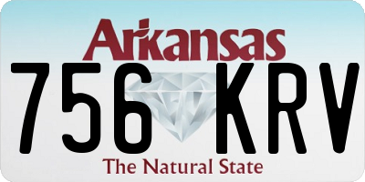 AR license plate 756KRV