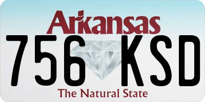 AR license plate 756KSD