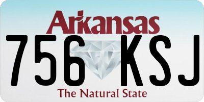 AR license plate 756KSJ