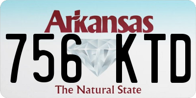 AR license plate 756KTD