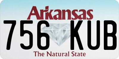 AR license plate 756KUB