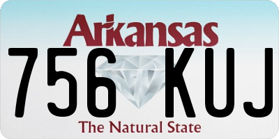 AR license plate 756KUJ