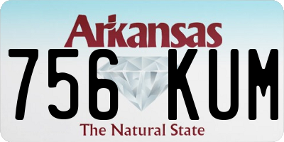 AR license plate 756KUM