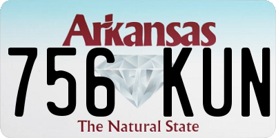 AR license plate 756KUN