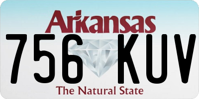 AR license plate 756KUV