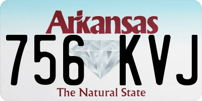 AR license plate 756KVJ