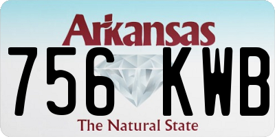 AR license plate 756KWB