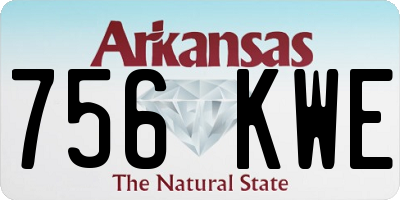 AR license plate 756KWE
