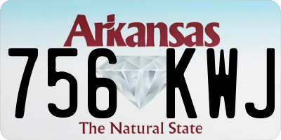 AR license plate 756KWJ