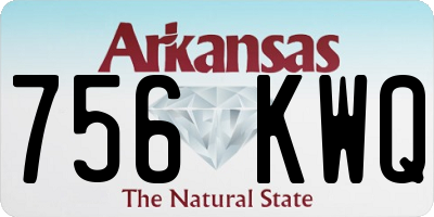 AR license plate 756KWQ