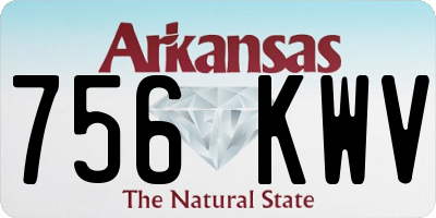AR license plate 756KWV