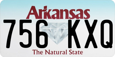 AR license plate 756KXQ