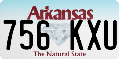 AR license plate 756KXU
