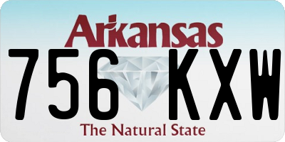 AR license plate 756KXW