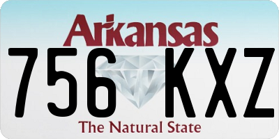 AR license plate 756KXZ