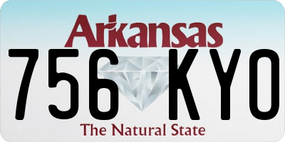 AR license plate 756KYO