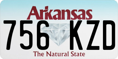 AR license plate 756KZD
