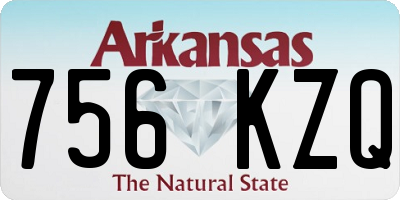 AR license plate 756KZQ
