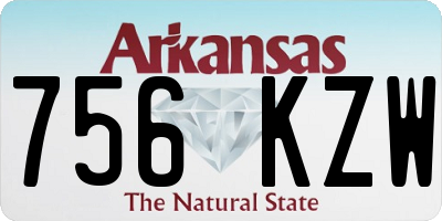 AR license plate 756KZW