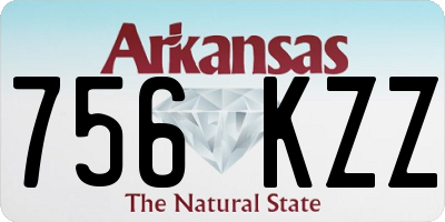 AR license plate 756KZZ