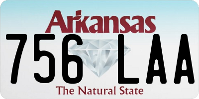 AR license plate 756LAA