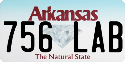 AR license plate 756LAB