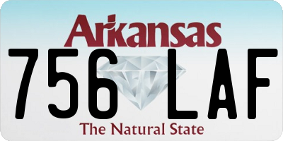AR license plate 756LAF