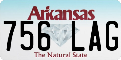 AR license plate 756LAG