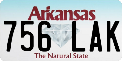AR license plate 756LAK