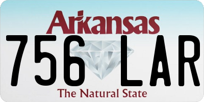 AR license plate 756LAR