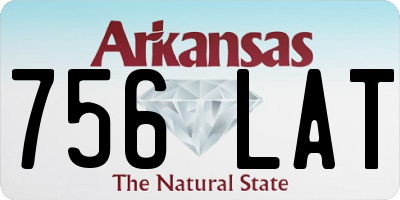 AR license plate 756LAT