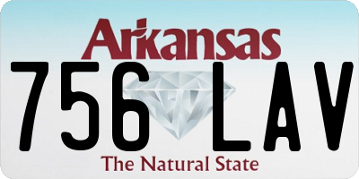 AR license plate 756LAV