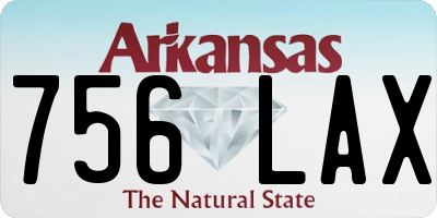 AR license plate 756LAX