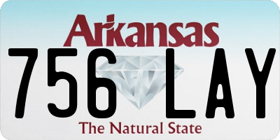 AR license plate 756LAY