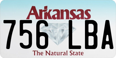 AR license plate 756LBA
