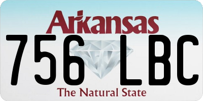 AR license plate 756LBC