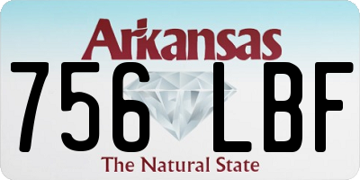AR license plate 756LBF