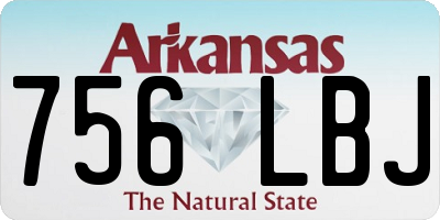 AR license plate 756LBJ