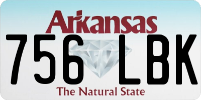 AR license plate 756LBK