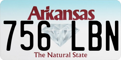AR license plate 756LBN