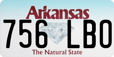 AR license plate 756LBO