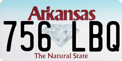 AR license plate 756LBQ